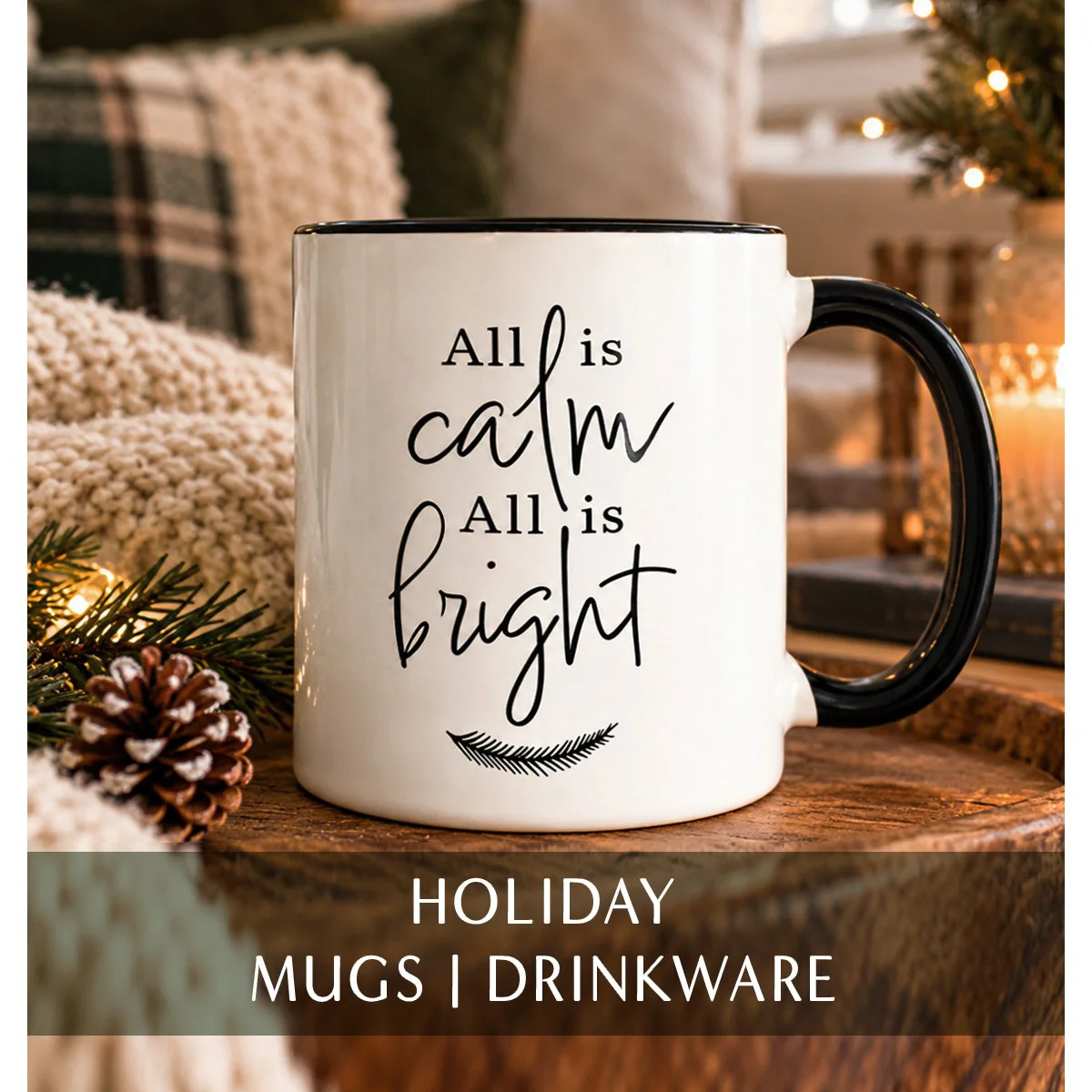 Holiday Christmas Kitchen Mugs and Drinkware