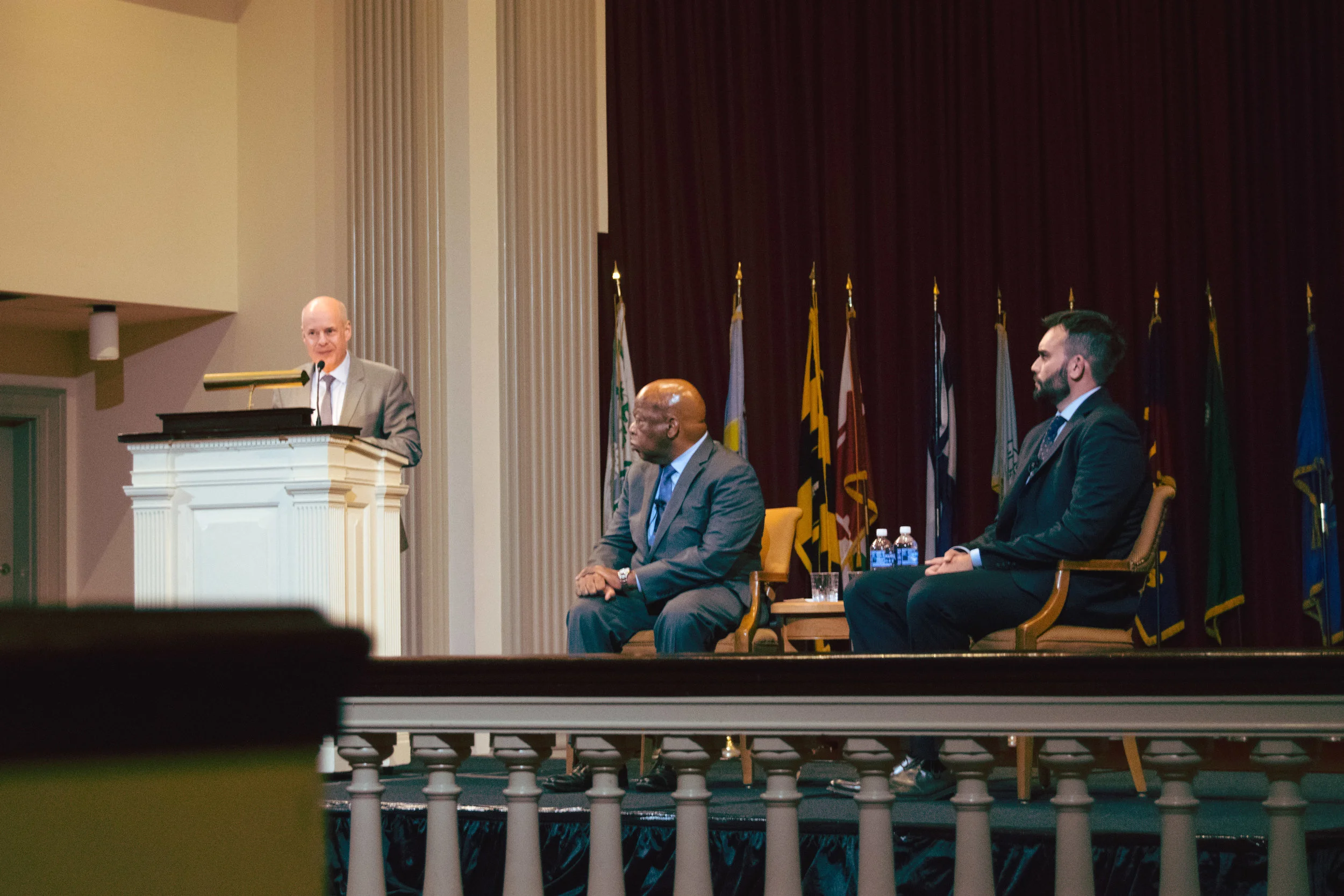 William A. Cohen, associate provost and dean of undergraduate studies, welcomed Rep. Lewis and Aydin. President Wallace D. Loh closed the program with remarks about how inspiring Rep. Lewis and Aydin were. President Loh called Rep. Lewis an “American hero.”