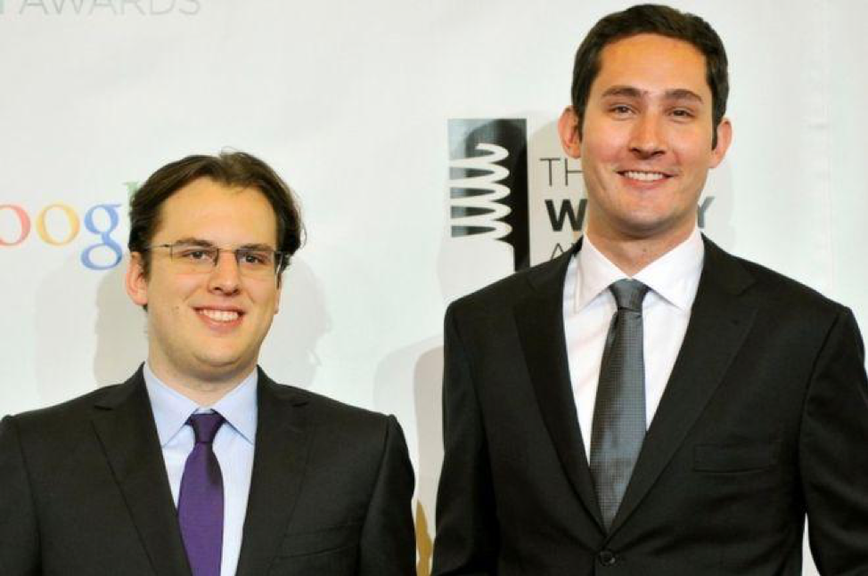 Mike Krieger (left) and Kevin Systrom (right), attend the Webby Awards in 2012 in New York