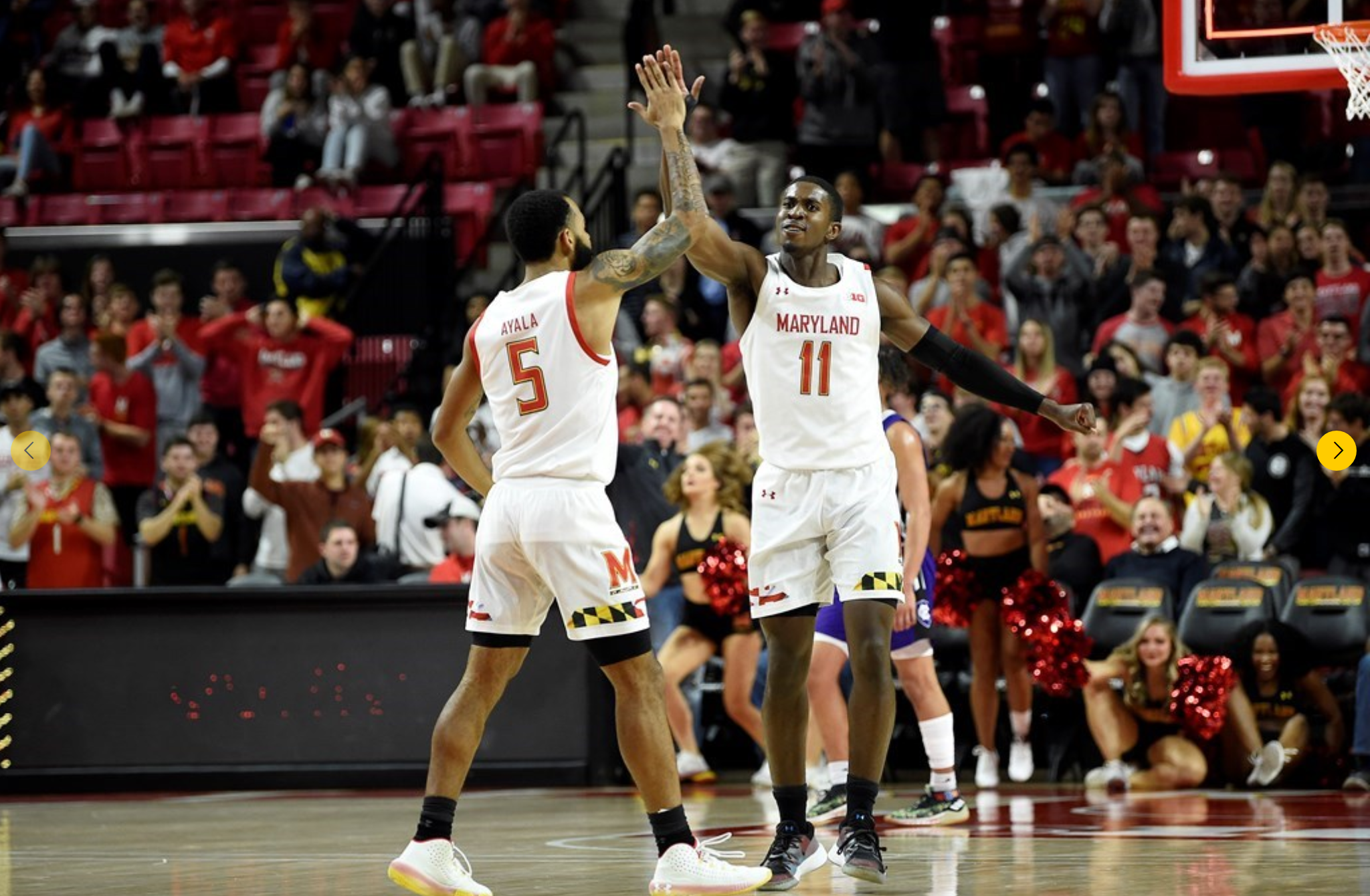 No. 7 Maryland starts season on the right note, defeats Holy Cross 95-71