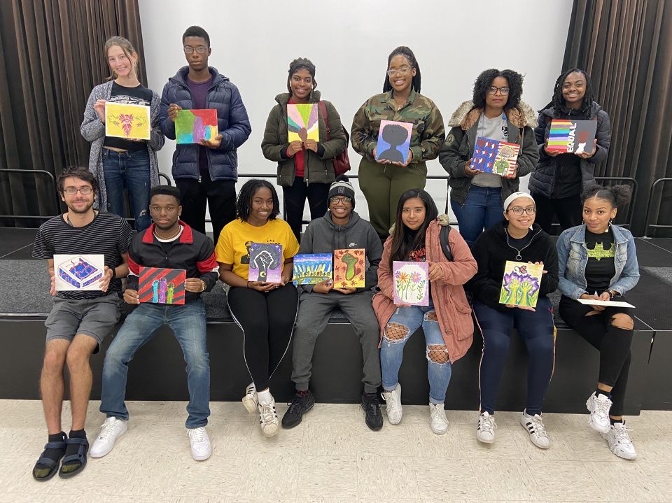 UMD students paint and sip for activism