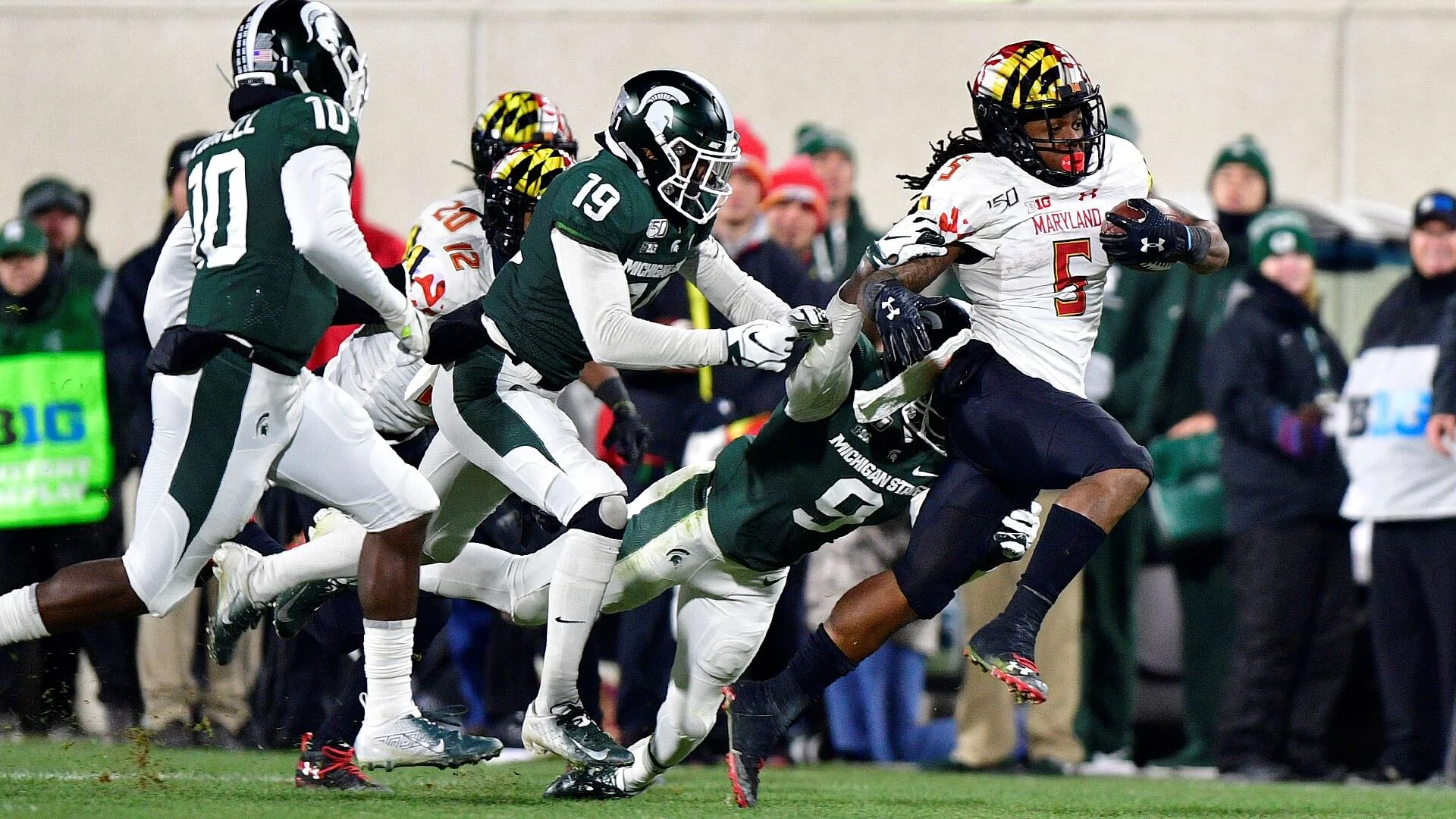 Maryland can not complete upset bid, falls to Michigan State 19-16