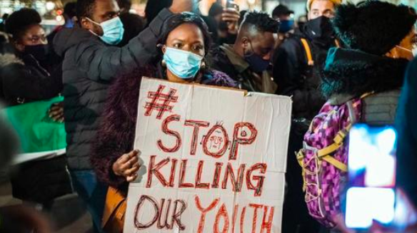 One of the many protests centered around the #ENDSARS movement within the last few weeks (News Break)