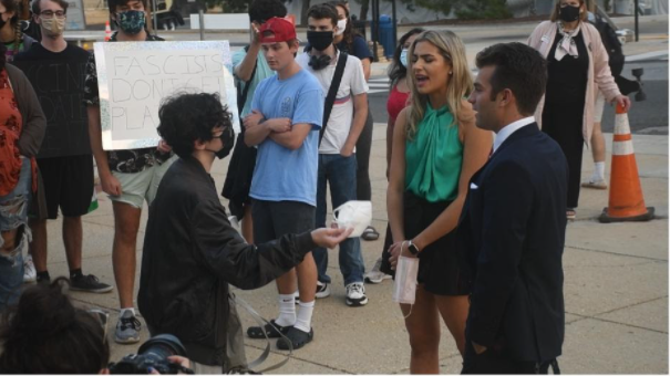 Students take to Stamp to protest against conservative influencer Will Witt