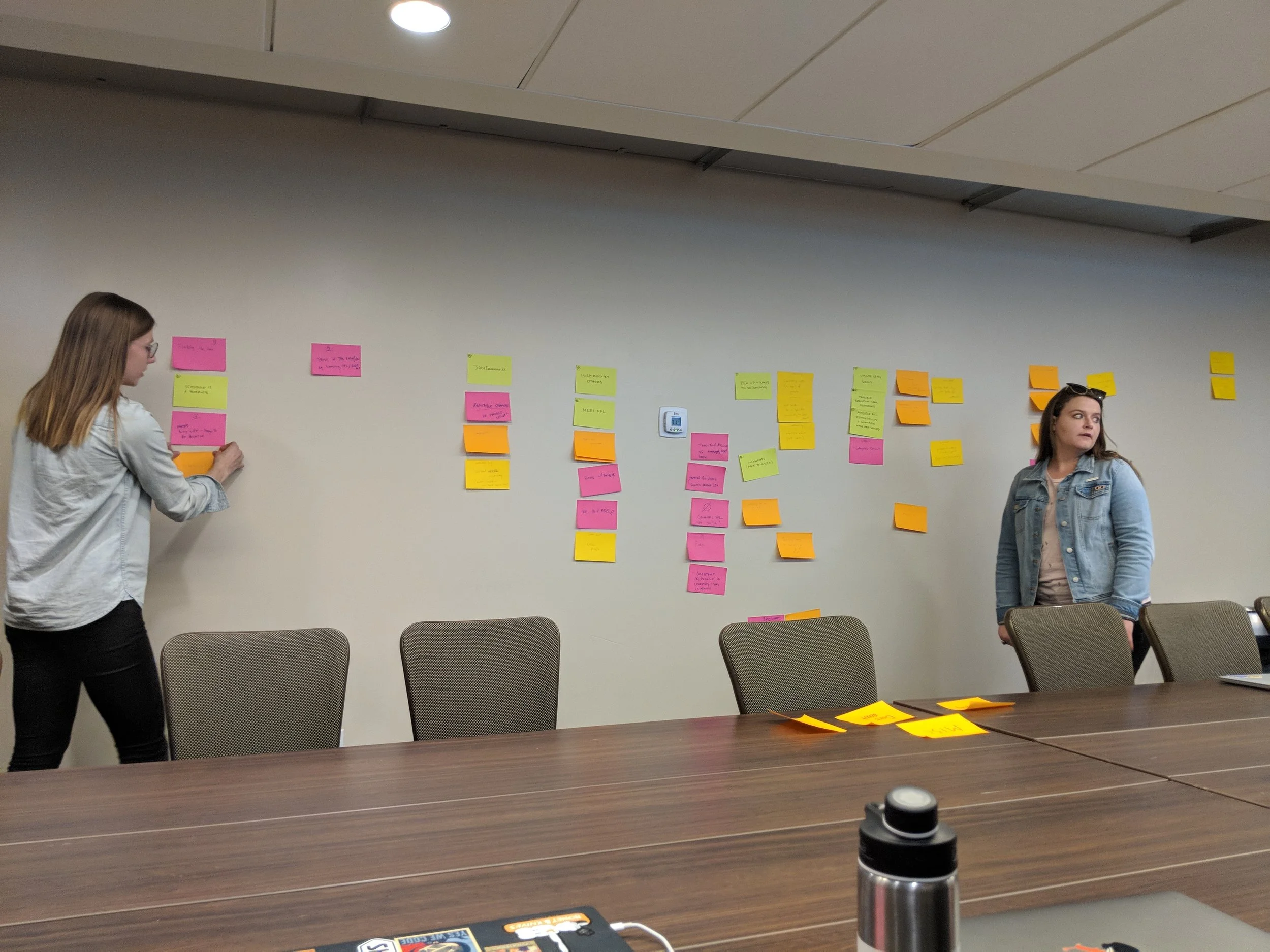 Card sorting group exercise on volunteer motivations and barriers.