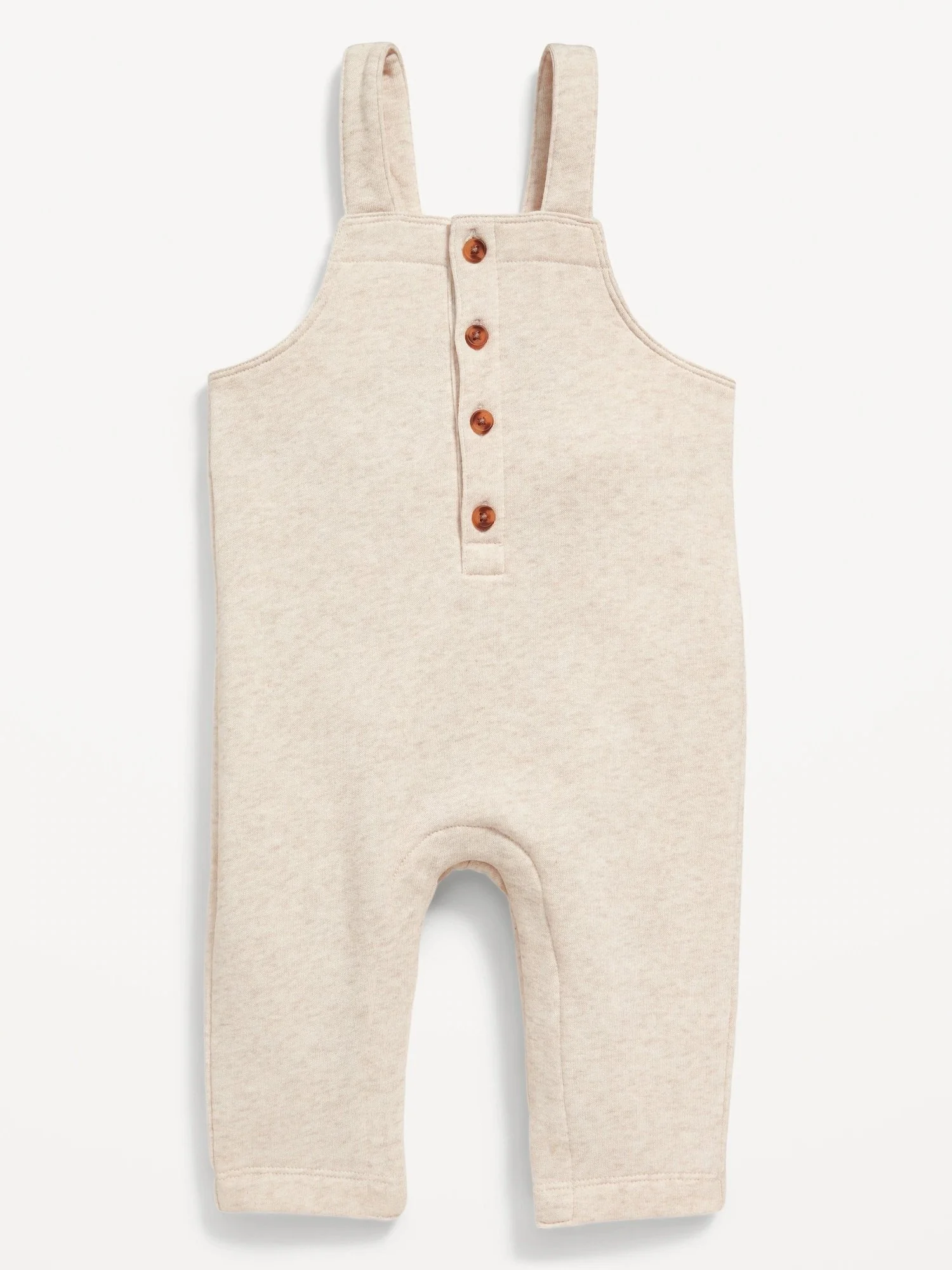 Sleeveless Button-Front Overalls