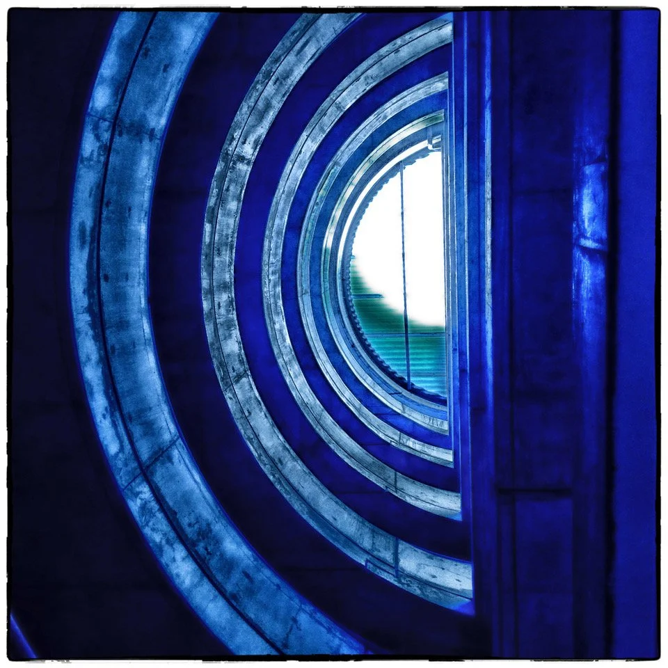 Blue Circle Stairs