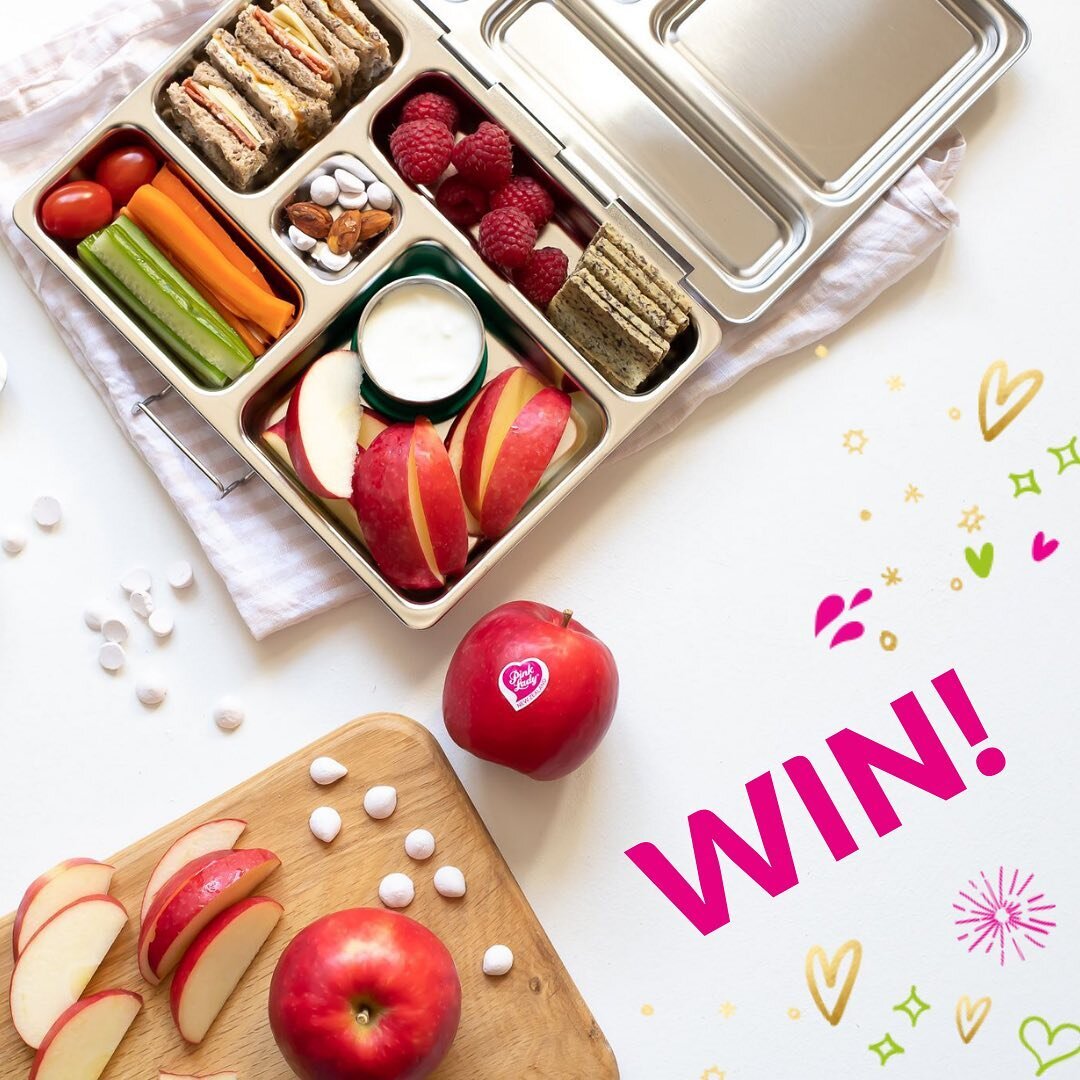Back to school with Pink Lady&reg; apples!⁣
⁣
To celebrate the start of the new school term in New Zealand, we want to treat one lucky child to a shiny new @planetbox Stainless Steel Lunchbox and a pack of our 1KG PinKids&reg; apples. ⁣
⁣
Just tell u
