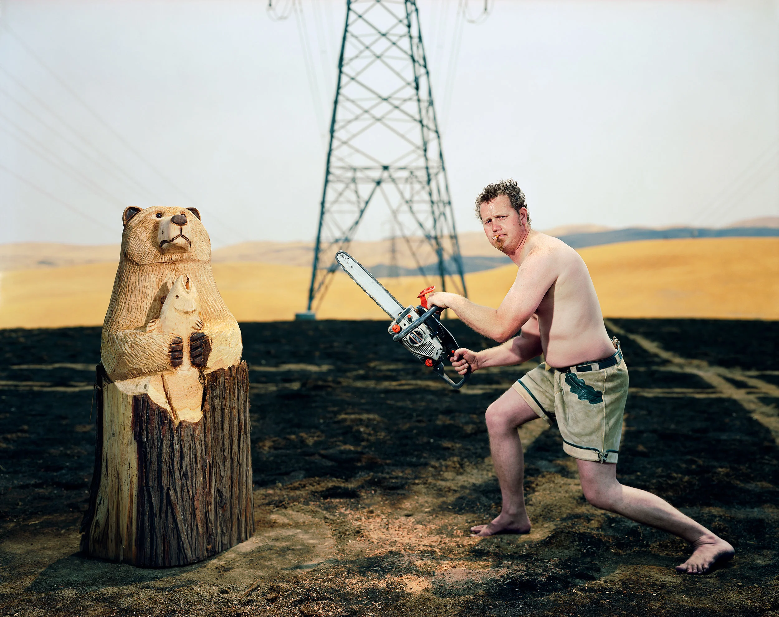 Papa bear, from the "Lifestyles" series. sRGB IEC611966 -2.1 ( Collection of the Artist ) 127.63 x 153.03 cm.(50 1/4 x 60 1/4 inch.)