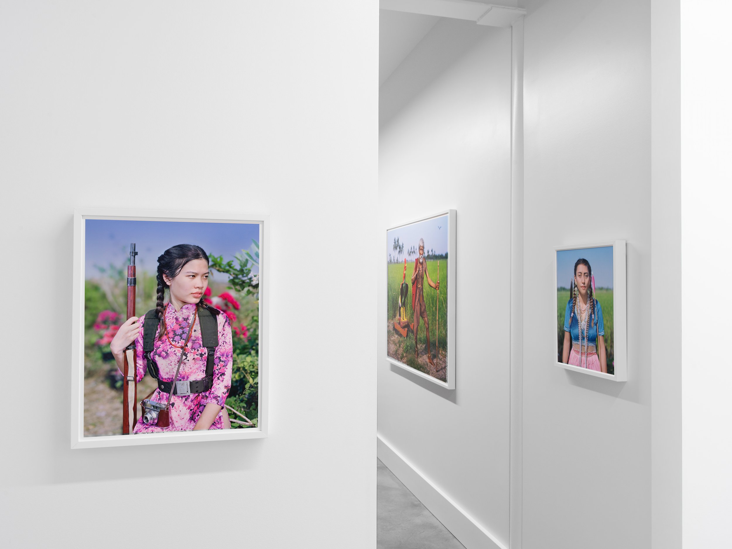  Installation view of Olivier Laude:   Chiến Thắng Ba Tơ left to right:  Sis{Loan}, Brother 4, &amp; Sis{teen}  