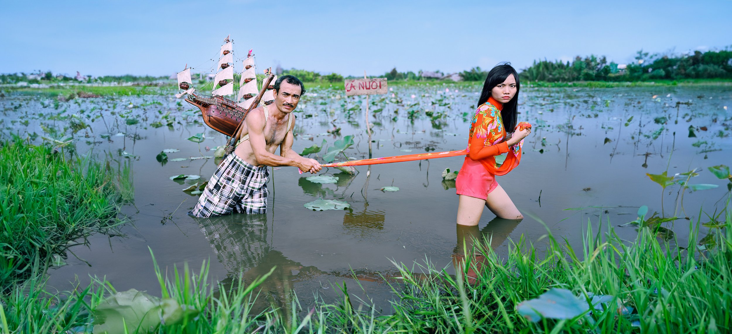 Cá Nuôi, from the "Chim Gỏ Kiến" series.sRGB1966 (Collection de l'artiste)127.63 x 153.03 cm.(50 1/4 x 60 1/4 inch.)