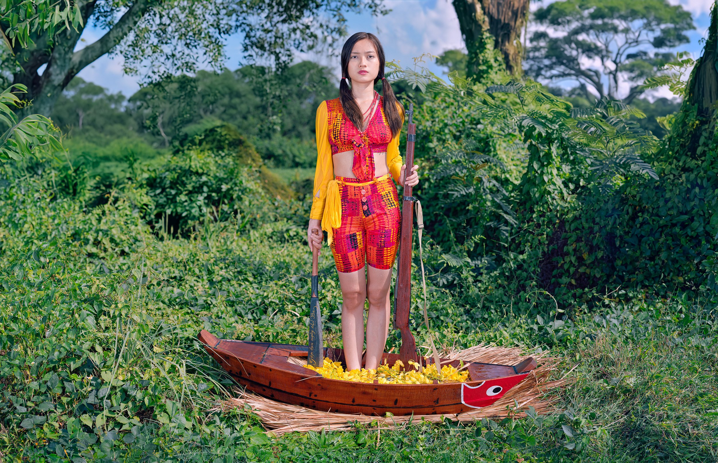 Sis{Quynh}-naut, from the '{City of Virgins}' series.sRGB1966 (Collection de l'artiste) (212.55 cm x 137.08 cm.) (87 1/4 x 55 1/4 inch.)