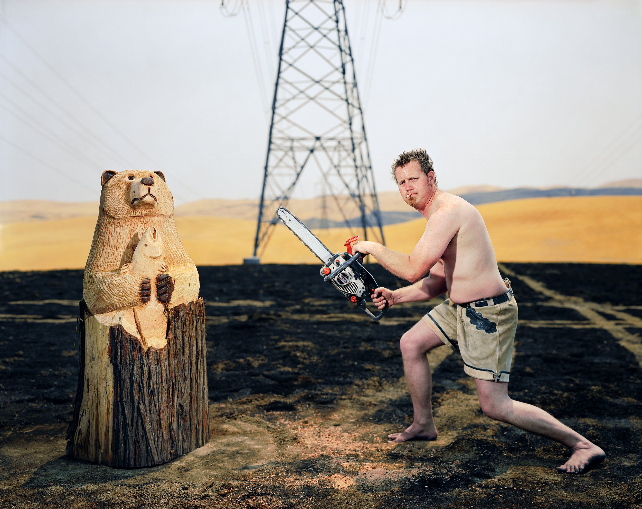 Papa bear,  from the "Lifestyles" series. sRGB IEC611966 -2.1 (Collection of the Artist) 127.63 x 153.03 cm.(50 1/4 x 60 1/4 inch.)