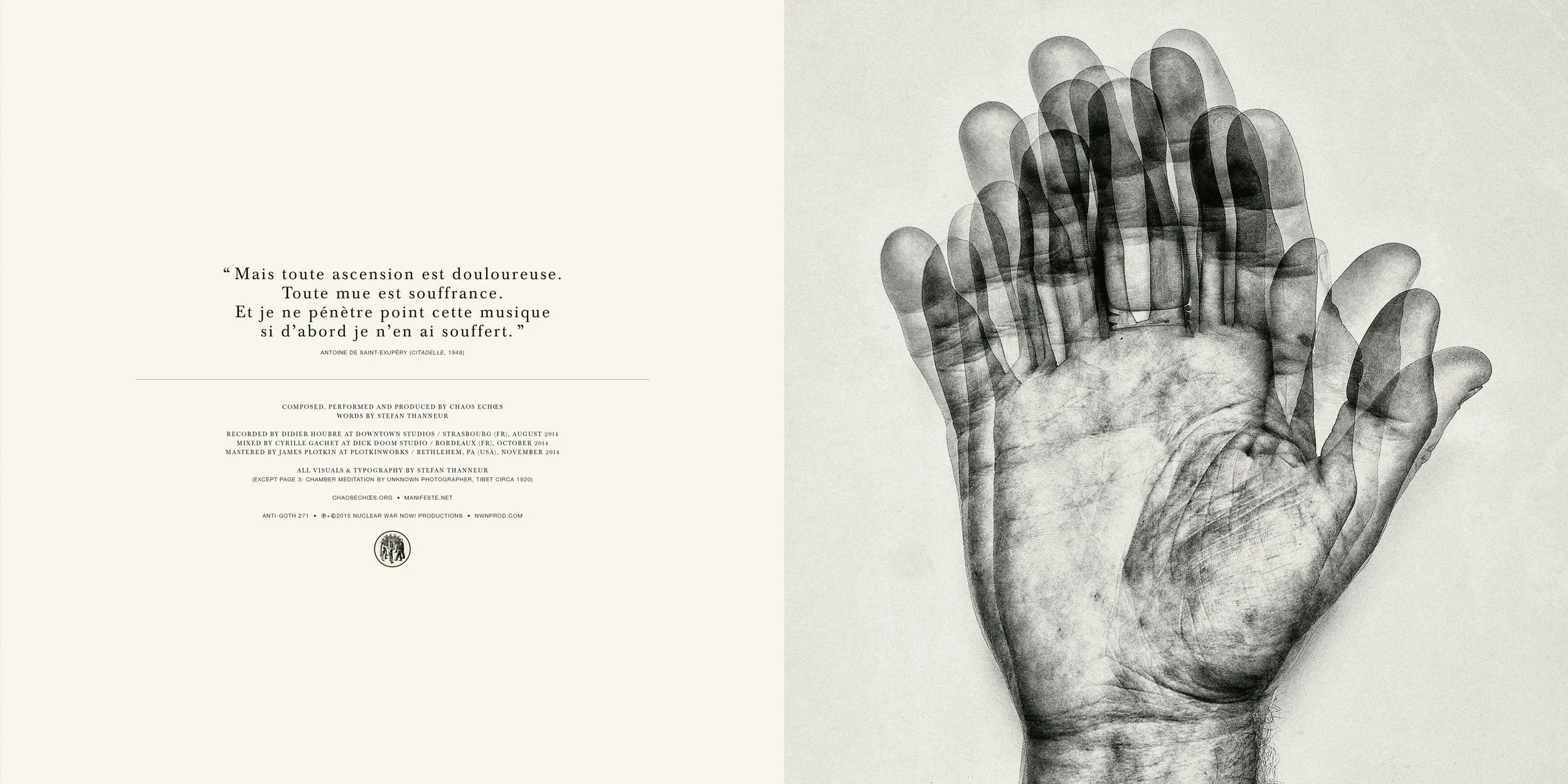  CHAOS ECHŒS Transient  Nuclear War Now Productions 2015  12inch Album Booklet Spread  