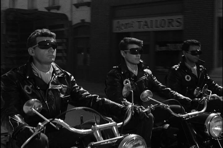 A still from the "Black Leather Jackets" episode of The Twilight Zone