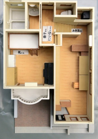 The layout of the Miyazawa home from above