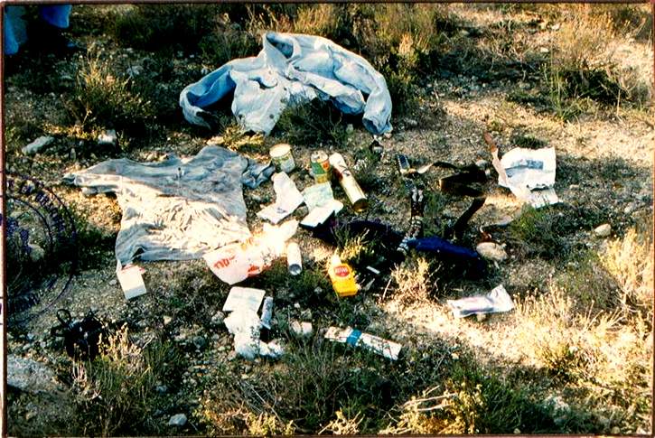 The evidence found at the scene