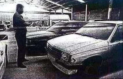 The white Opel Corsa that Miguel Ricart drove