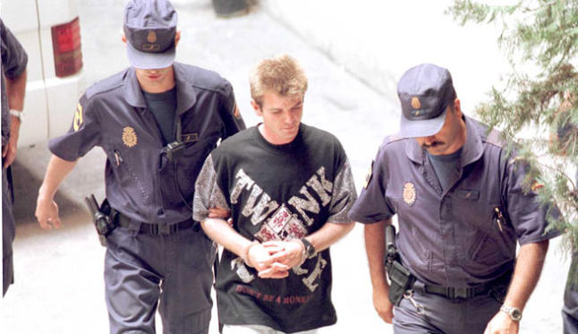 Miguel Ricart being arrested