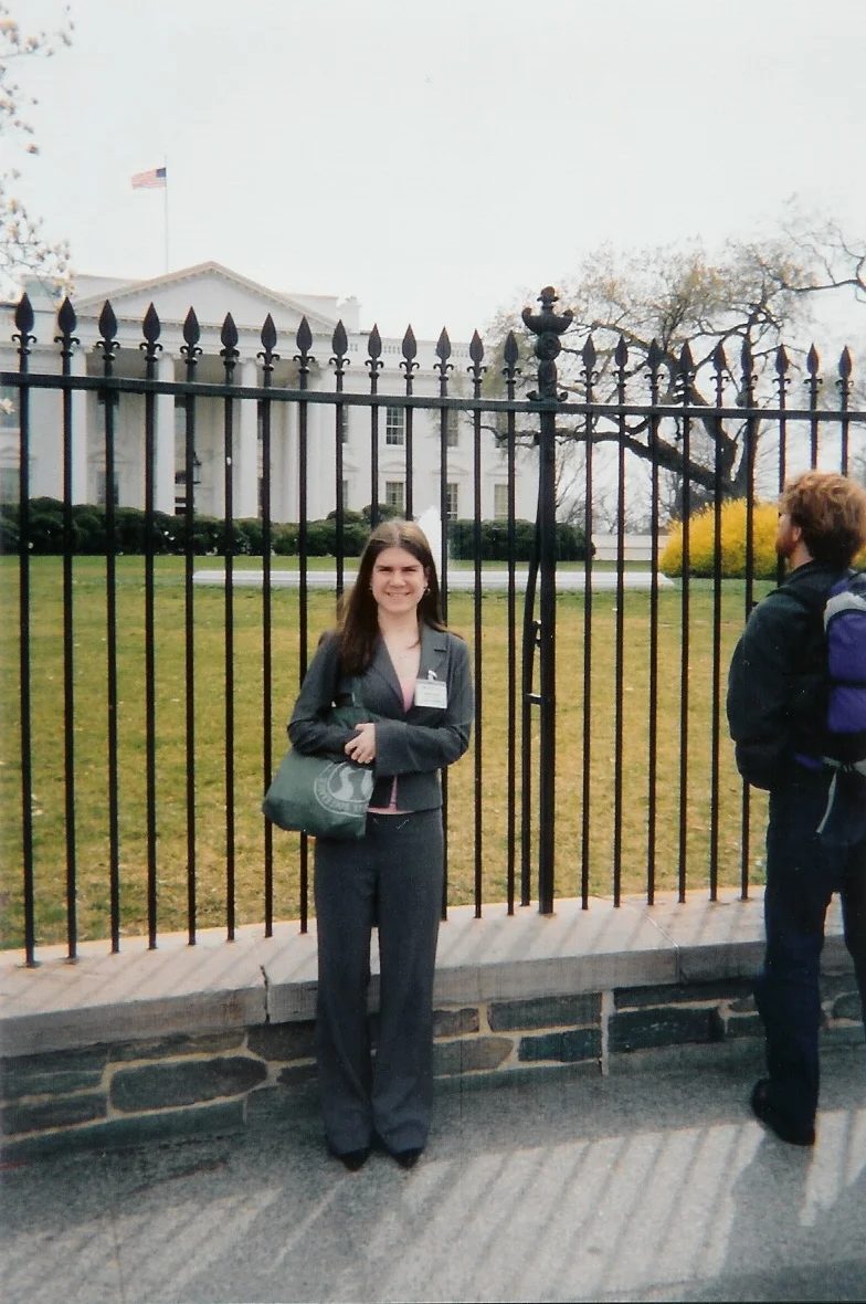 In front of the White House.