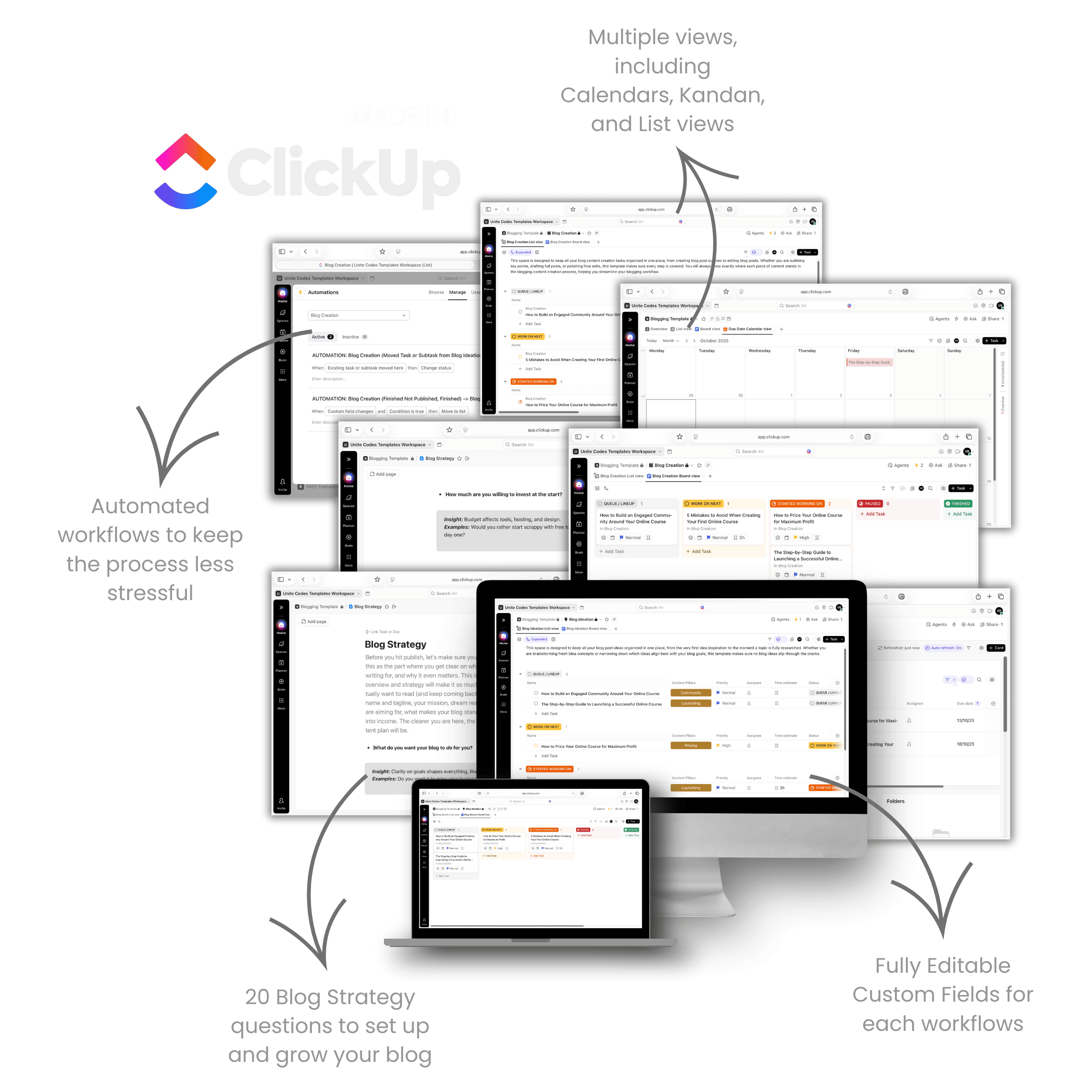 blog clickup template
