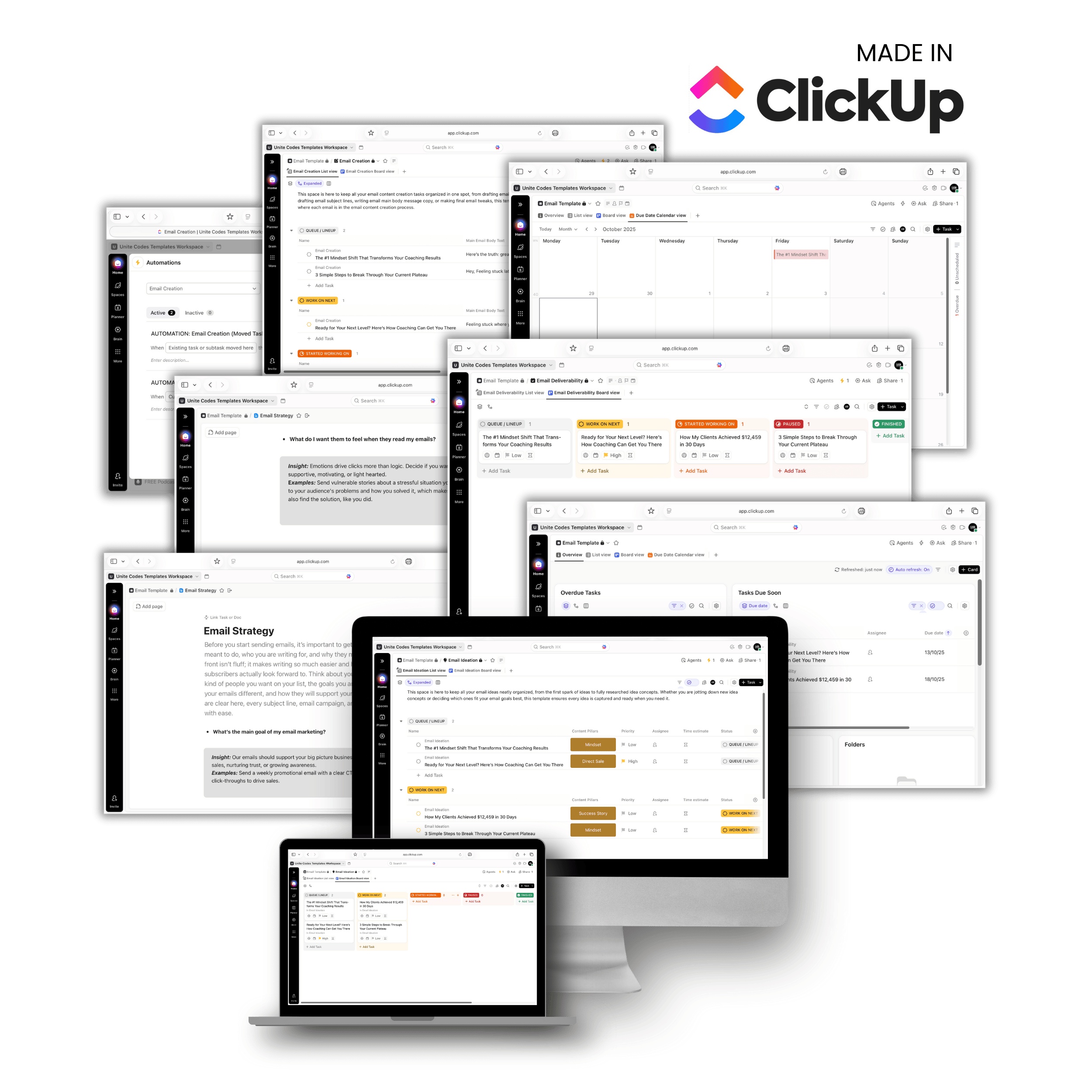 email clickup template