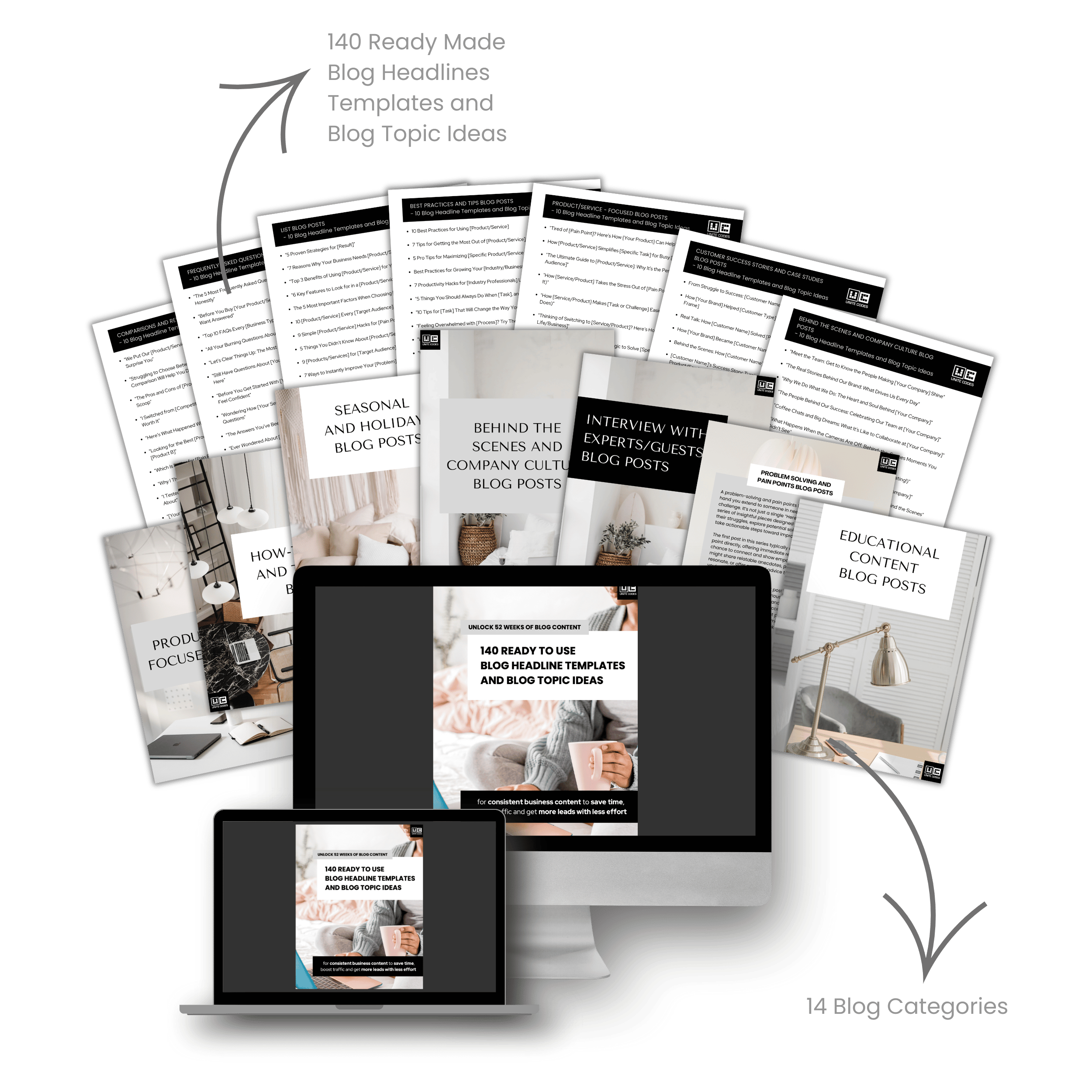 140 ready-made blog headlines and topic ideas template ebook pdf