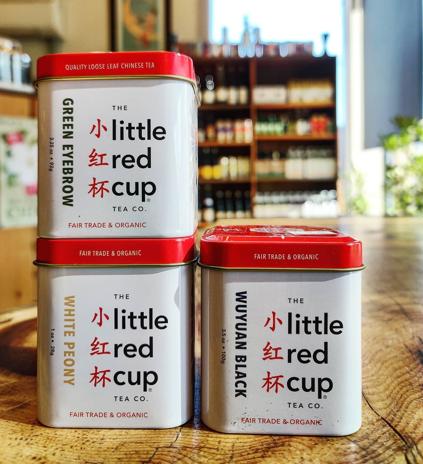 We've always carried coffee, and we recently added herbal teas...so why not true black and green teas? We fixed that problem with organic, fair trade teas from @littleredcuptea so you can now find their Wuyuan black tea, green eyebrow, and white peon