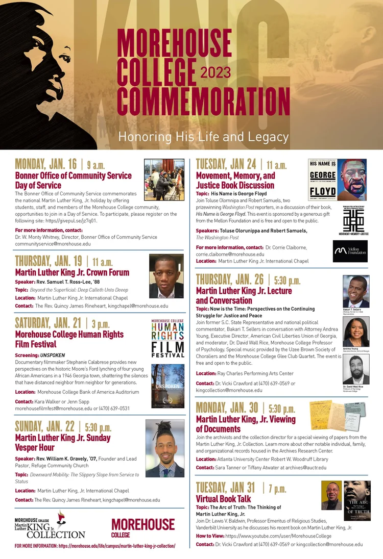 2023 morehouse college commemoration hands on atlanta