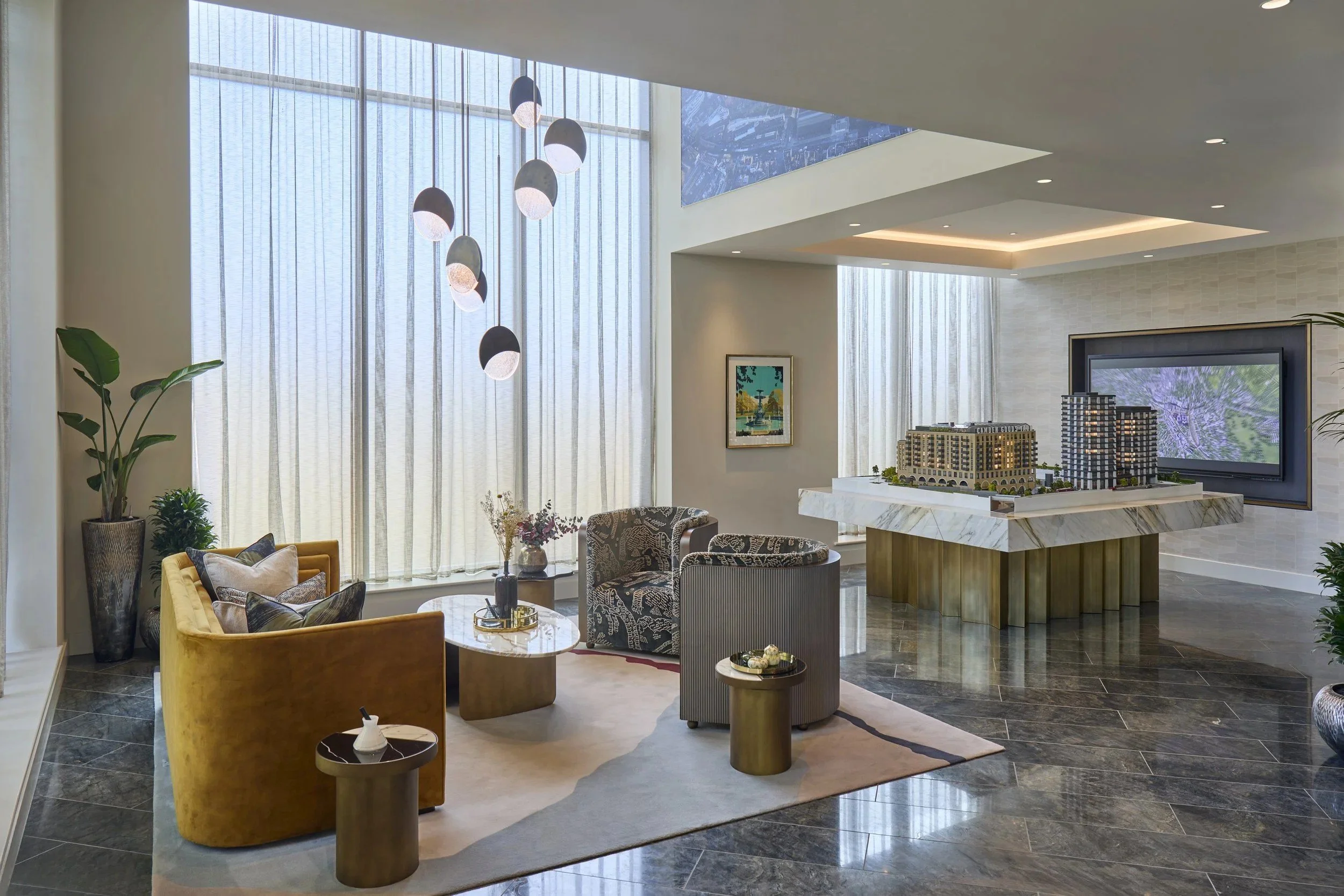 CAMDEN GOODS YARD SALES AND MARKETING SUITE Thoughtfully crafted to reflect the vibrant context of Camden while simultaneously offering a sense of refined elegance VIEW PROJECT