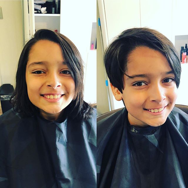 This handsome guy before and after. #daphnecuts#goodcuts