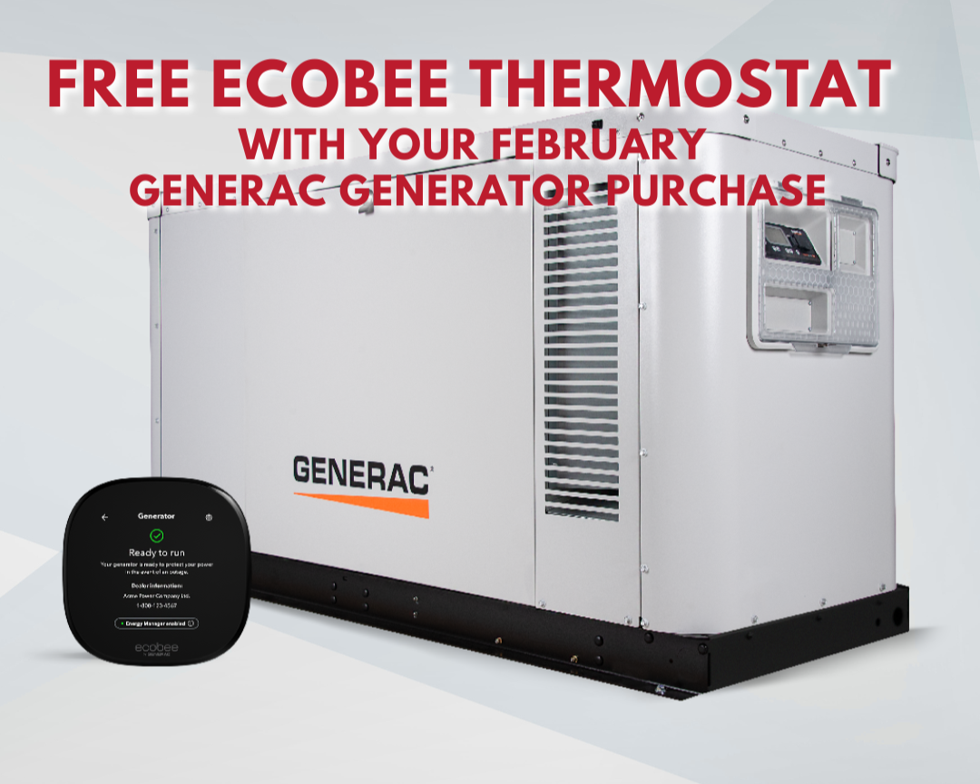 Limited Time: Free Ecobee Thermostat With New Generac Generators! 