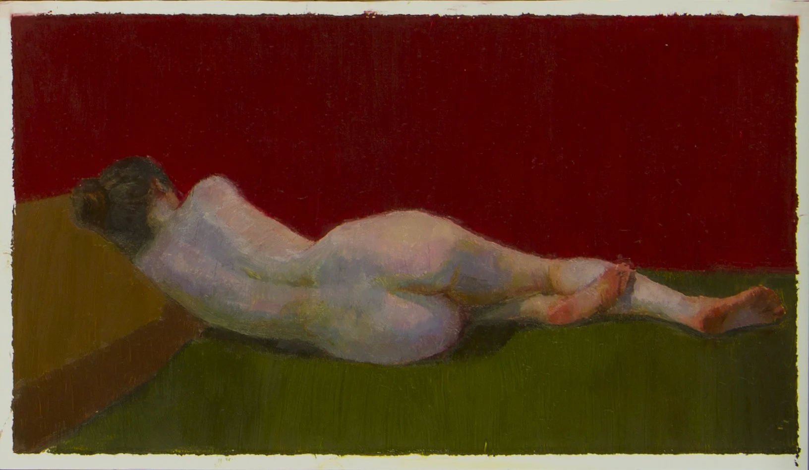Nude with Red Wall