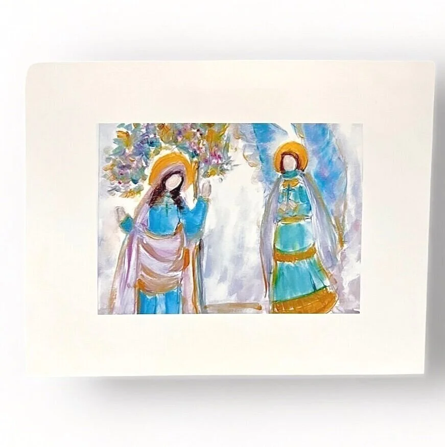 catholic art, christian art,catholic art prints, annunciation print, prayersontheside