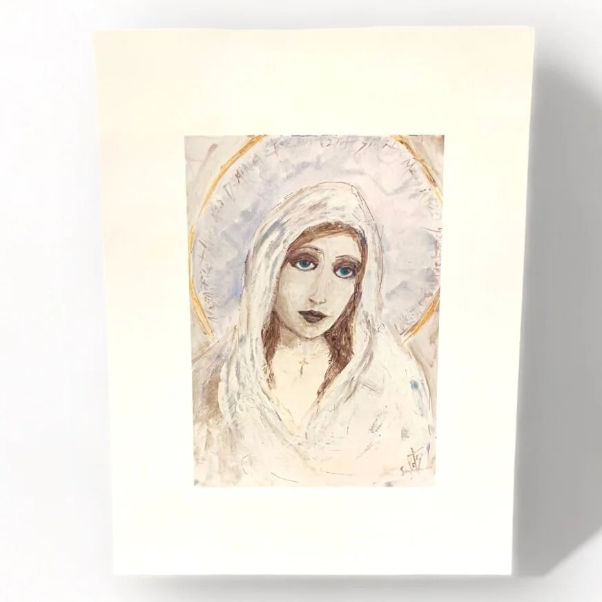 virgin mary art, catholic art, catholic giclee prints, virgin mary,  watercolor, prayersontheside,