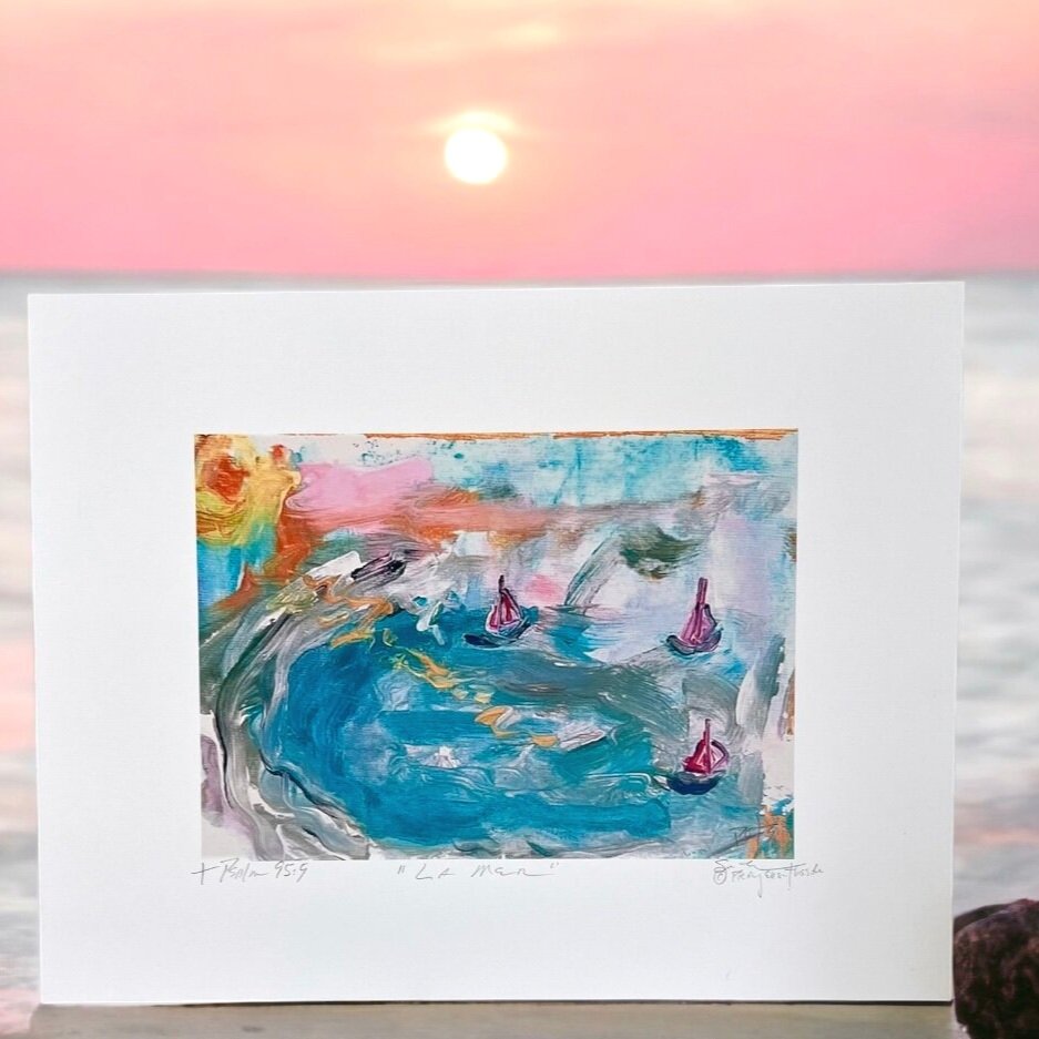 south of france art, beach art, prayersontheside art,ville france sur mer art, south of france prints,