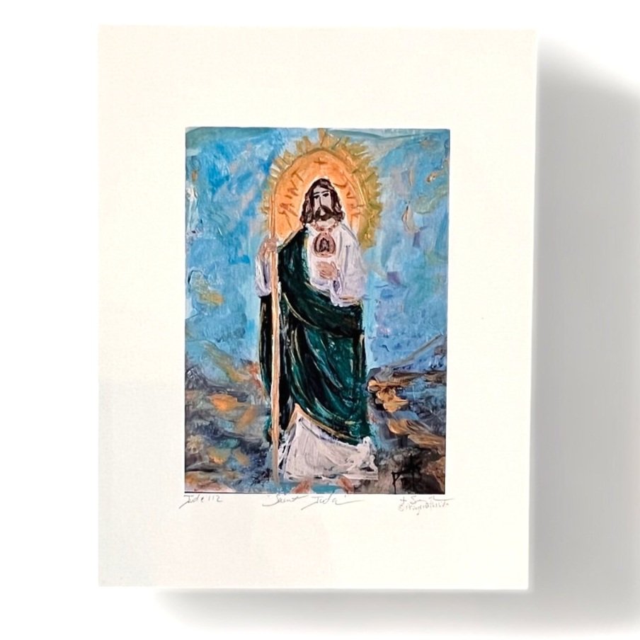 St. Jude art, the catholic company,  prayersontheside, saint giclee prints catholic giclee prints, catholic prints, saint prints, saint art,