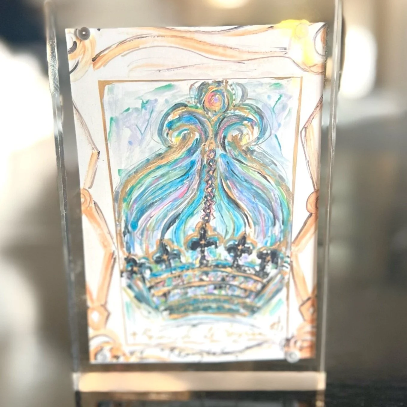 mardi gras print, crown print, mardi gras crown print, new orleans mardi gras, mardi gras art, prayersontheside