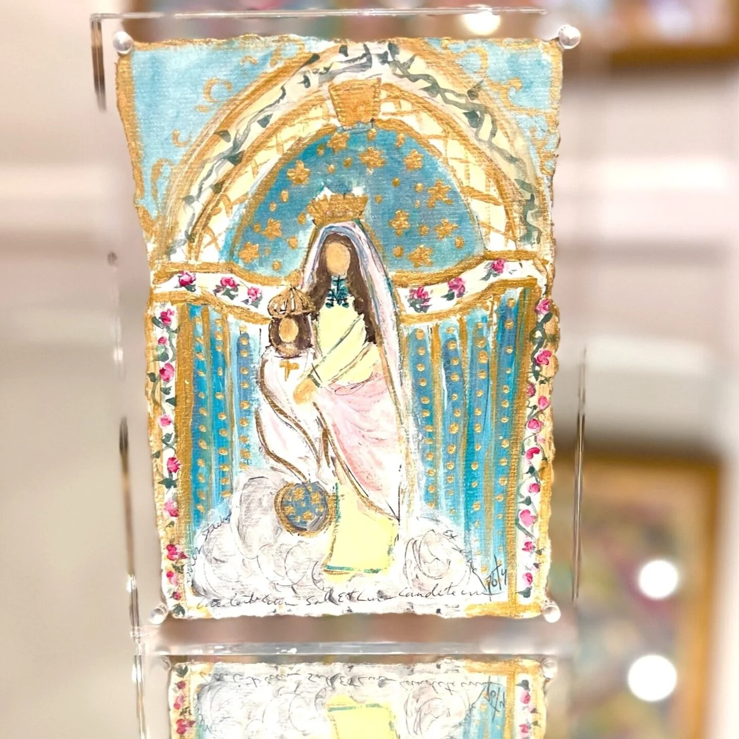 catholic art, madonna and child art, prayersontheside, abstract catholic art,