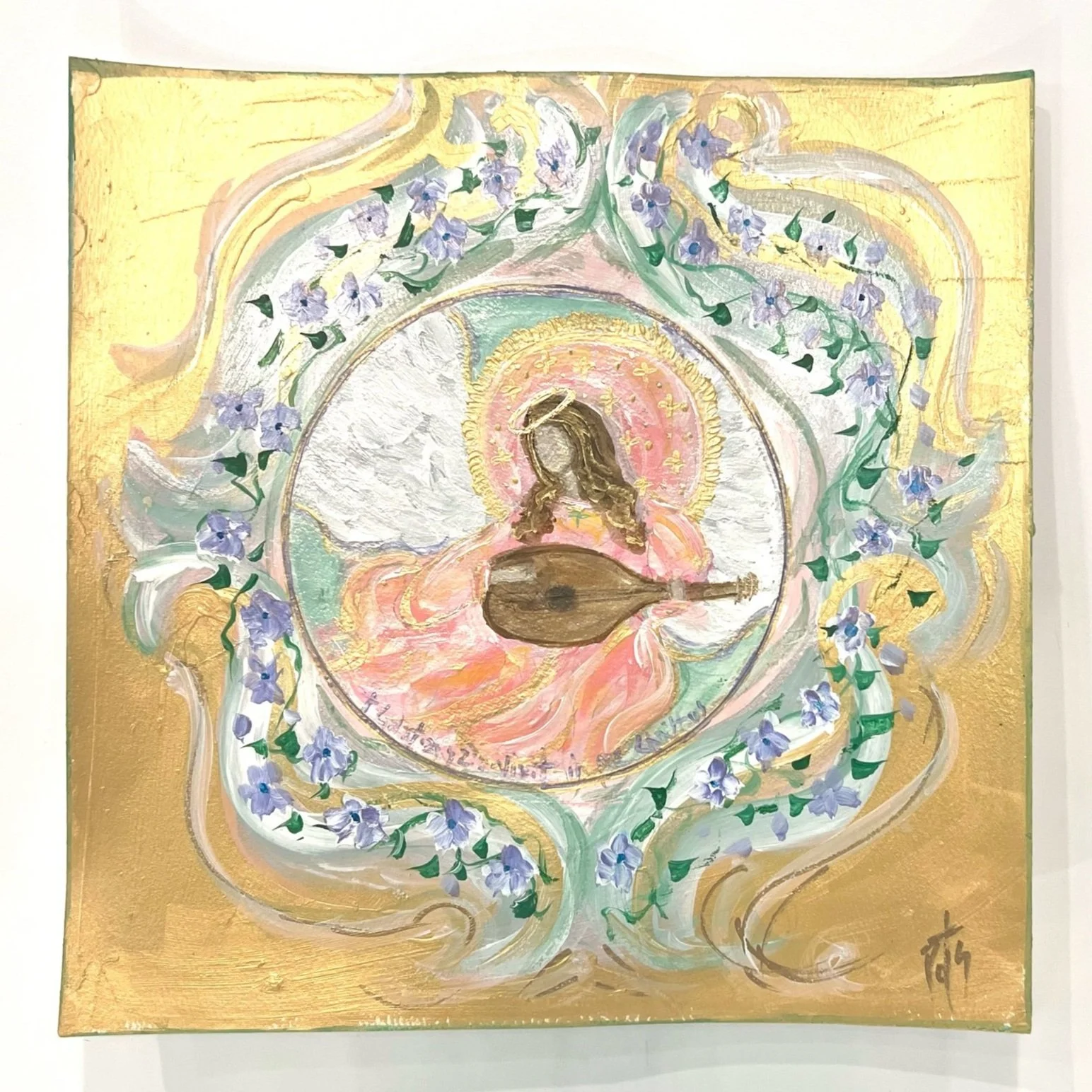 angel art, abstract angel, catholic art, modern catholic art, abstract catholic art, prayersontheside