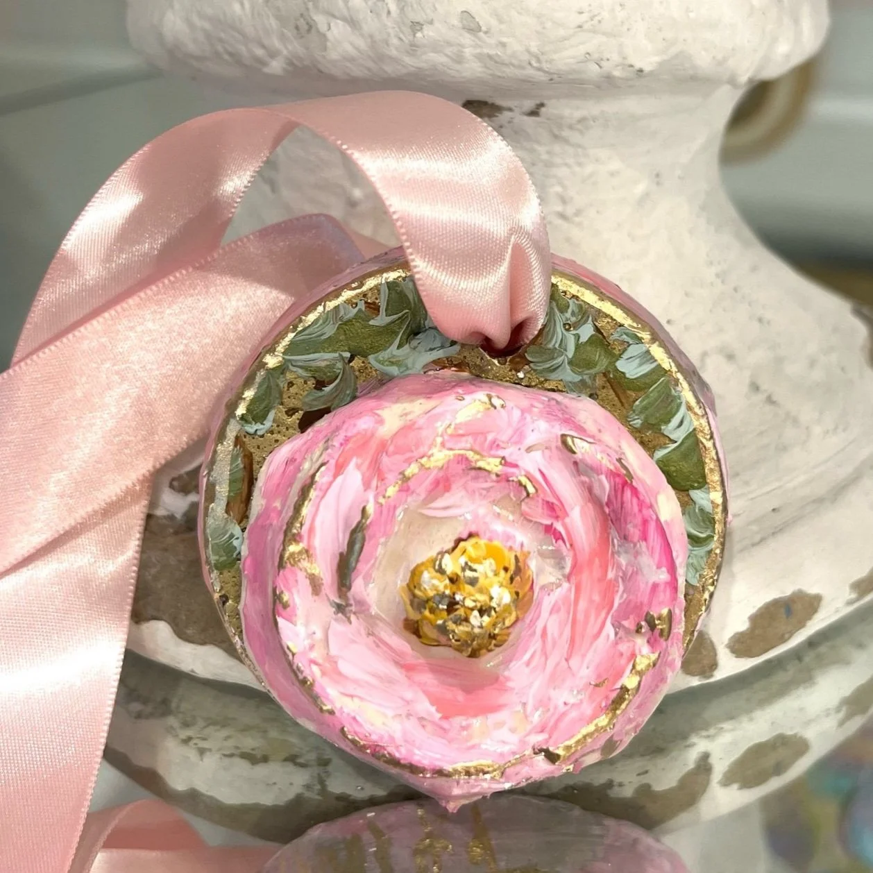 camellia ornament, rose ornament wedding ornament, baby ornament, prayersontheside