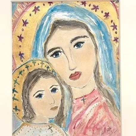 madonna and child, madonna and child art, madonna and art print, catholic art, nativity art