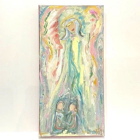 angel art, abstract angel, angel prints, angel art print, catholic art, catholic art prints, prayersontheside, the catholic company