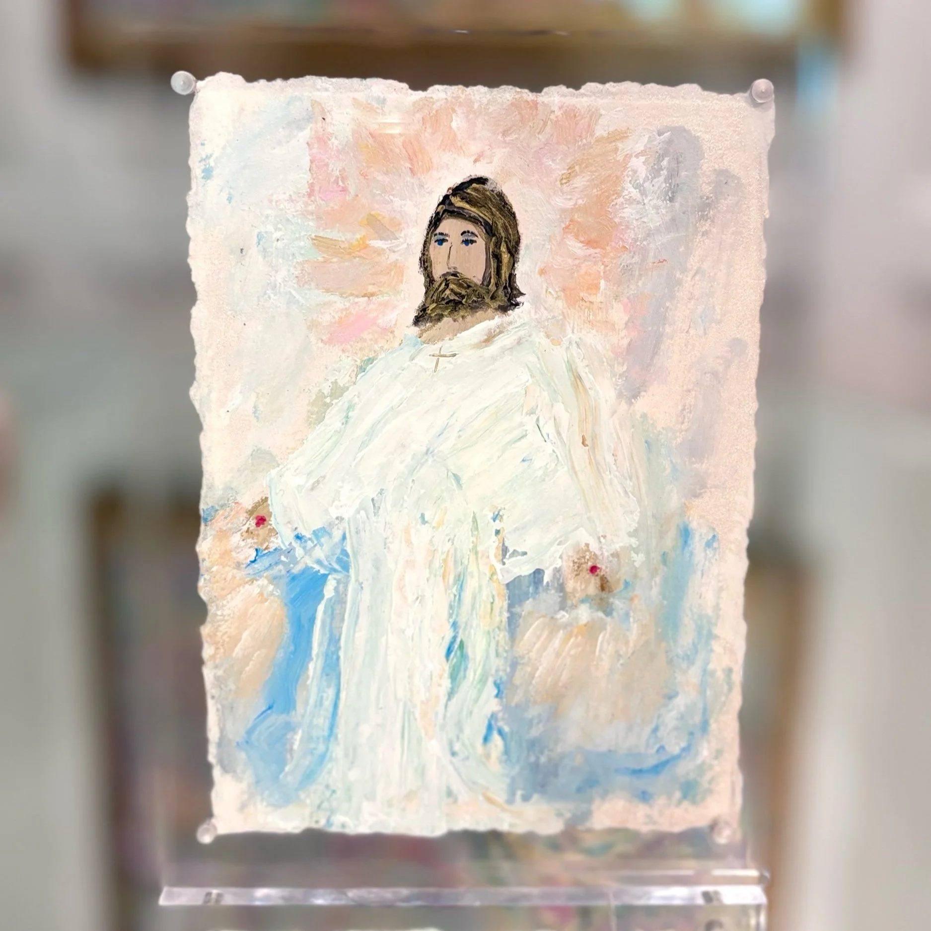 jesus painting, catholic painting, catholic art, prayersontheside, the catholic company