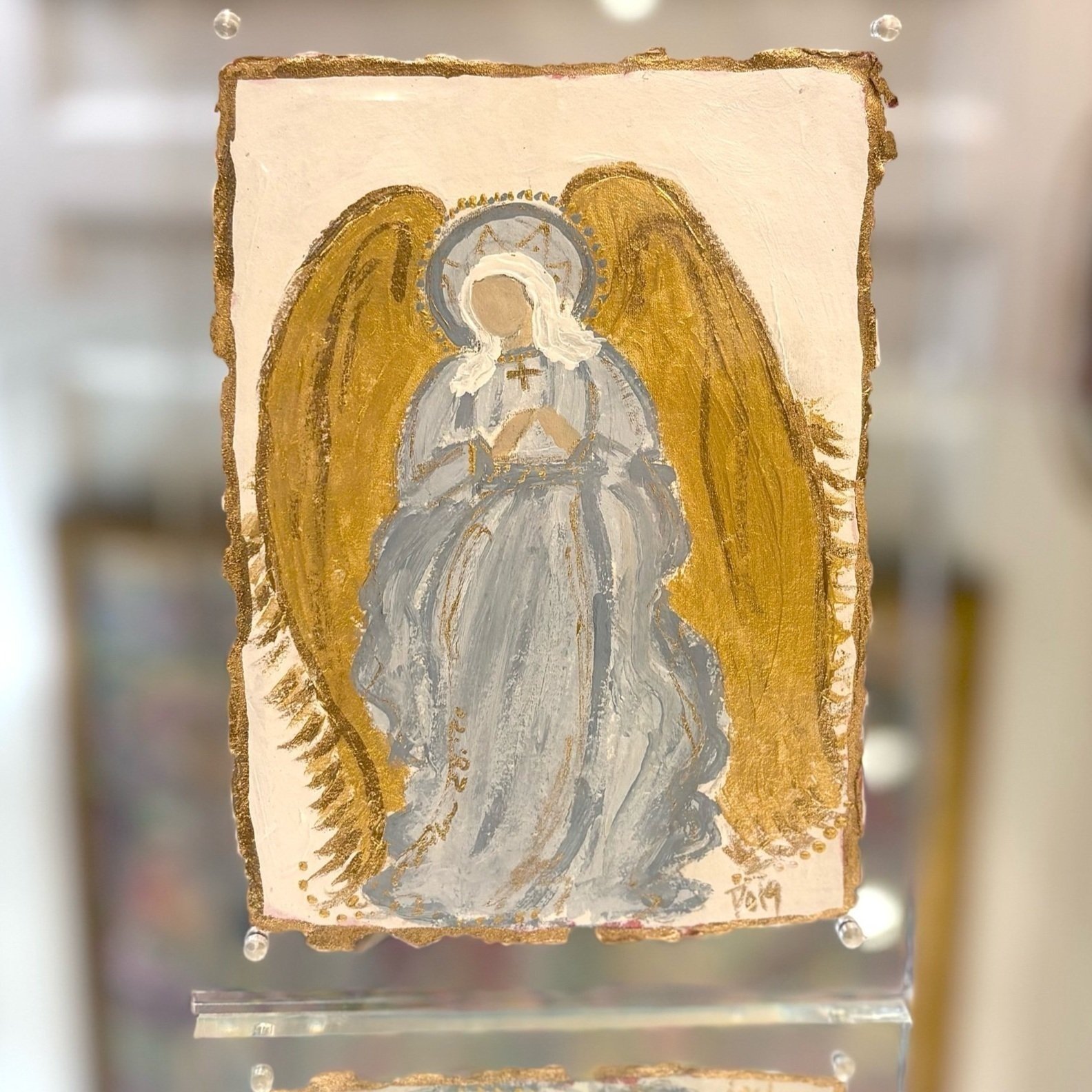angel art, abstract angel, angel prints, angel art print, catholic art, catholic art prints, prayersontheside, the catholic company