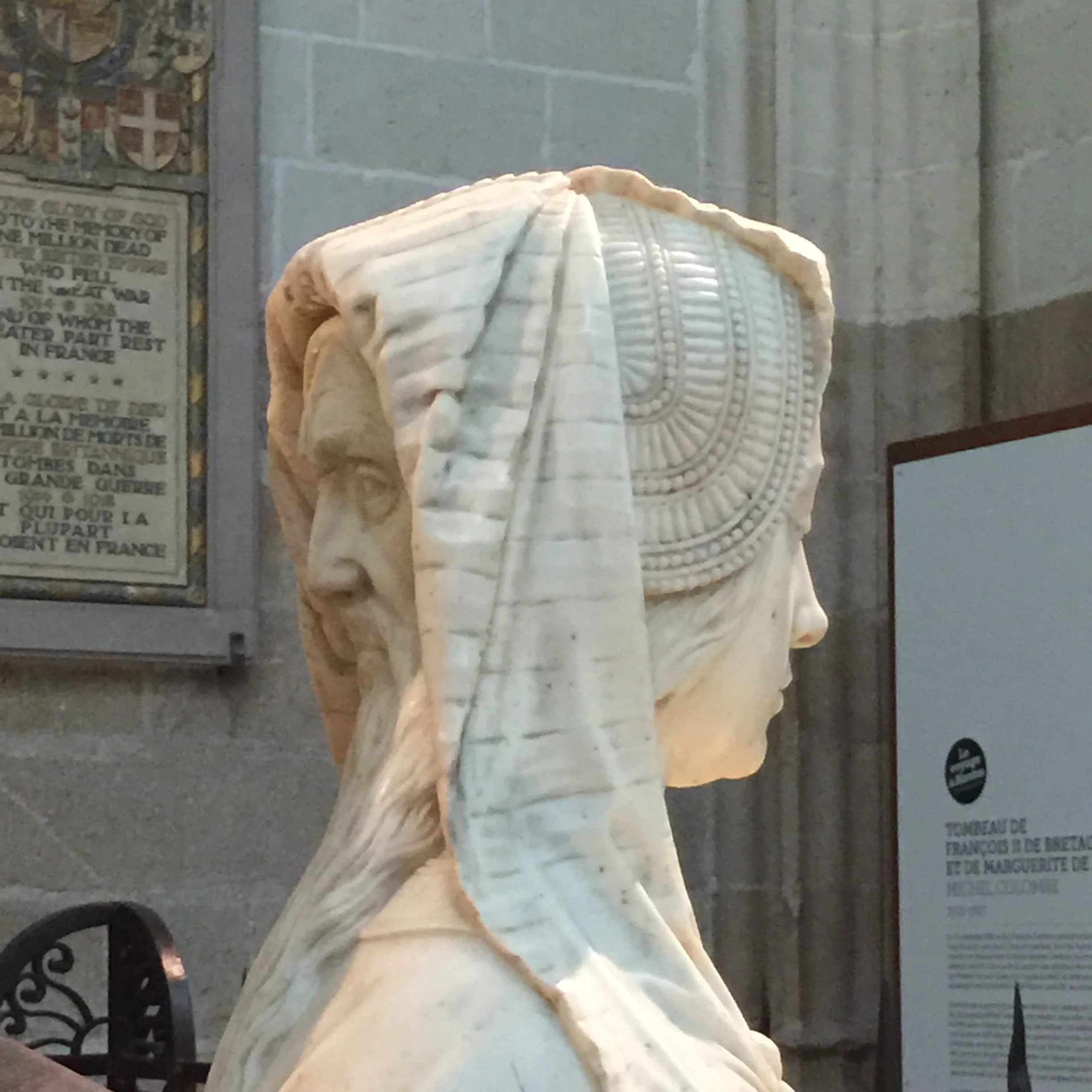 The two faces of Prudence - Tomb of Francis II,&nbsp;Duke of Brittany, Nantes Cathedral.