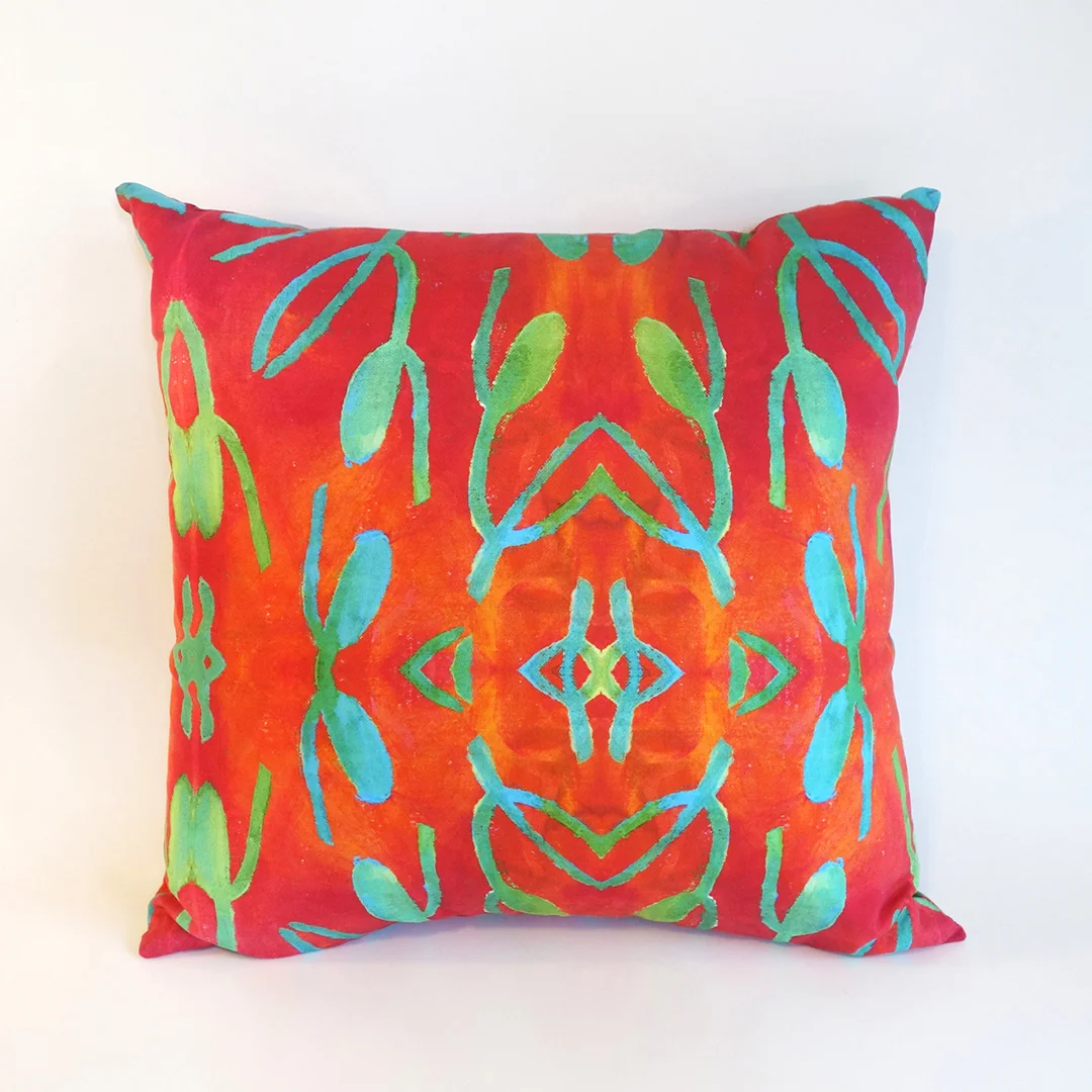 Elaine Crimson pillow