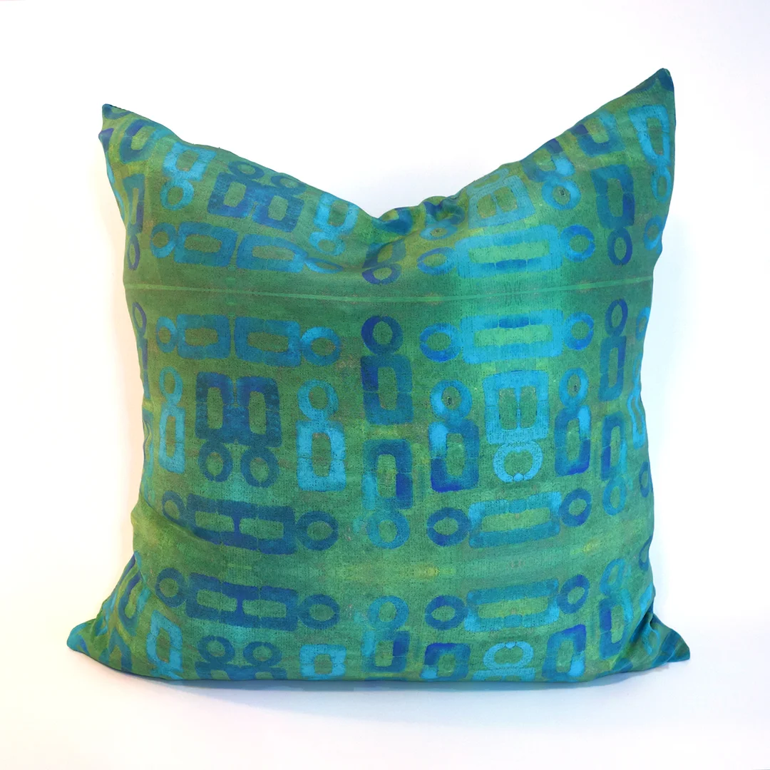 Eve Chartreuse silk pillow