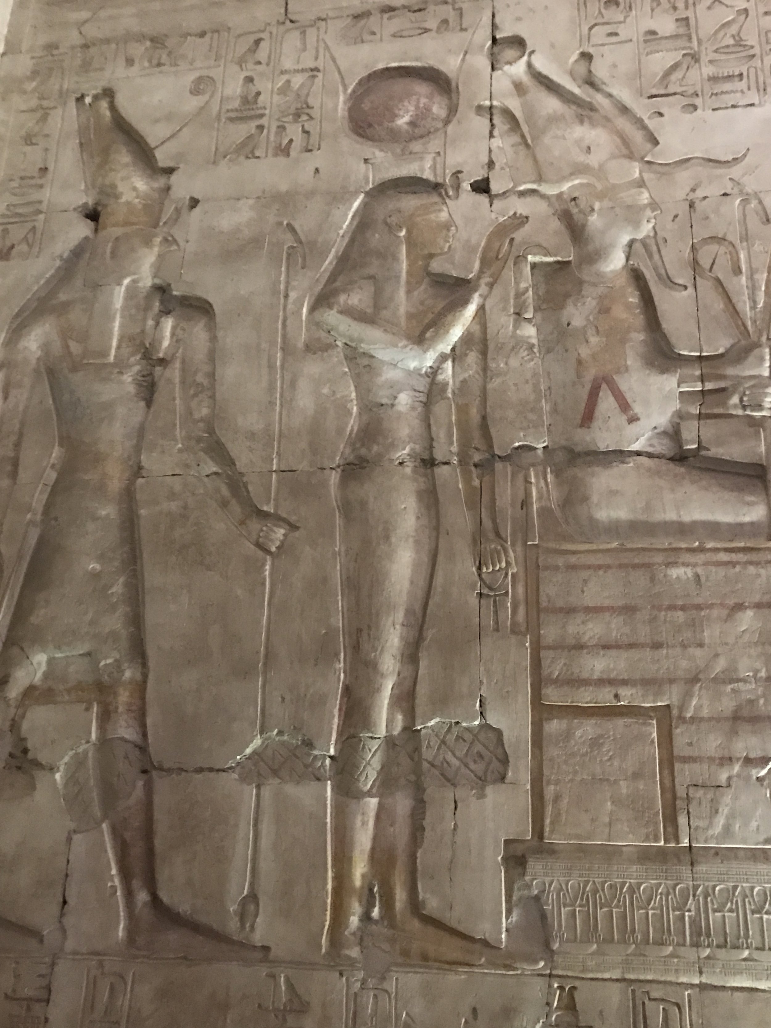 Hieroglyphs at Seti I Temple, Abydos (by Erika Mermuse)