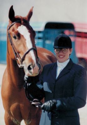 At 17, I showed a 3-year old appendix Quarter Horse (half Thoroughbred) named Copper Cat Can that we bred and raised. I was primarily responsible for training him, and we placed in the Top 10 in every class that year at state. It was his second show ever.